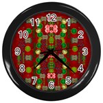 In Time For The Season Of Christmas An Jule Wall Clock (Black)