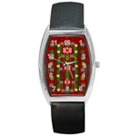 In Time For The Season Of Christmas An Jule Barrel Style Metal Watch