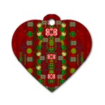 In Time For The Season Of Christmas An Jule Dog Tag Heart (One Side)