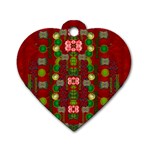 In Time For The Season Of Christmas An Jule Dog Tag Heart (Two Sides)