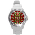 In Time For The Season Of Christmas An Jule Round Plastic Sport Watch (L)