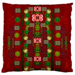 In Time For The Season Of Christmas An Jule Large Cushion Case (Two Sides)