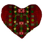 In Time For The Season Of Christmas An Jule Large 19  Premium Flano Heart Shape Cushions