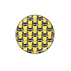Cute Black Cat Pattern Hat Clip Ball Marker (4 Pack) by Valentinaart