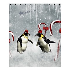 Funny Penguin In A Winter Landscape Shower Curtain 60  X 72  (medium)  by FantasyWorld7