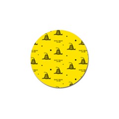 Gadsden Flag Don t Tread On Me Yellow And Black Pattern With American Stars Golf Ball Marker by snek