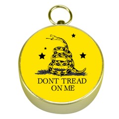 Gadsden Flag Don t Tread On Me Yellow And Black Pattern With American Stars Gold Compasses by snek