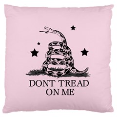 Gadsden Flag Don t Tread On Me Light Pink And Black Pattern With American Stars Standard Flano Cushion Case (two Sides)