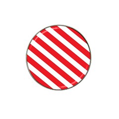 Candy Cane Red White Line Stripes Pattern Peppermint Christmas Delicious Design Hat Clip Ball Marker by genx