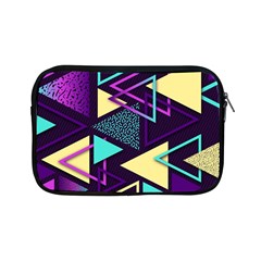 Retrowave Aesthetic Vaporwave Retro Memphis Triangle Pattern 80s Yellow Turquoise Purple Apple Ipad Mini Zipper Cases by genx