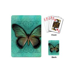Butterfly Background Vintage Old Grunge Playing Cards Single Design (mini) by Amaryn4rt
