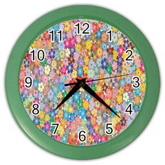 Sakura Cherry Blossom Floral Color Wall Clock by Amaryn4rt