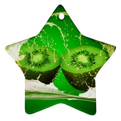 Kiwi Fruit Vitamins Healthy Cut Star Ornament (two Sides) by Amaryn4rt