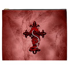 Awesome Chinese Dragon Cosmetic Bag (xxxl) by FantasyWorld7