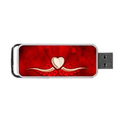 Love, Wonderful Elegant Heart Portable Usb Flash (two Sides) by FantasyWorld7