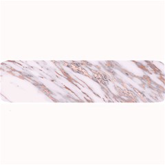 Marble With Metallic Rose Gold Intrusions On Gray White Stone Texture Pastel Pink Background Large Bar Mats by genx