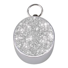Silver And White Glitters Metallic Finish Party Texture Background Imitation Mini Silver Compasses by genx