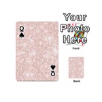 Rose Gold Pink Glitters metallic finish party texture imitation pattern Playing Cards 54 Designs (Mini) Front - SpadeQ