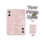 Rose Gold Pink Glitters metallic finish party texture imitation pattern Playing Cards 54 Designs (Mini) Front - Spade10
