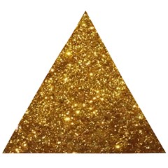 Gold Glitters Metallic Finish Party Texture Background Faux Shine Pattern Wooden Puzzle Triangle by genx