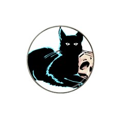 Black Cat & Halloween Skull Hat Clip Ball Marker by gothicandhalloweenstore