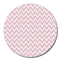 Chevrons Roses Round Mousepads by kcreatif