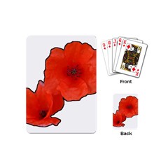 Coquelicots Fleurs Playing Cards Single Design (mini) by kcreatif