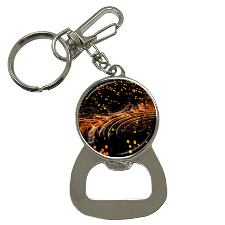 Abstract Background Particles Wave Bottle Opener Key Chain