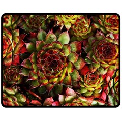 Plant Succulents Succulent Fleece Blanket (medium)  by Wegoenart