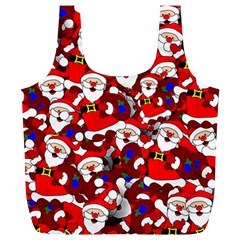 Nicholas Santa Christmas Pattern Full Print Recycle Bag (xl)