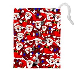 Nicholas Santa Christmas Pattern Drawstring Pouch (5xl) by Wegoenart