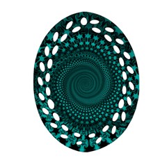 Spiral Abstract Pattern Background Oval Filigree Ornament (two Sides) by Wegoenart