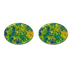 Abstract Texture Background Color Cufflinks (oval) by Wegoenart