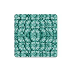 Sea And Florals In Deep Love Square Magnet