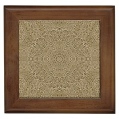 Wood In The Forest And Stars Mandala Framed Tile by pepitasart