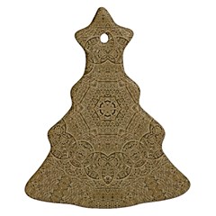 Wood In The Forest And Stars Mandala Christmas Tree Ornament (two Sides)