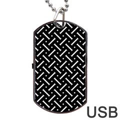 Geometric Pattern Design Repeating Eamless Shapes Dog Tag Usb Flash (one Side)