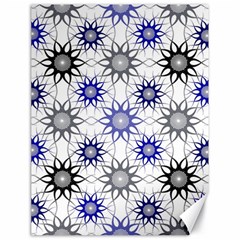 Pearl Pattern Floral Design Art Digital Seamless Blue Black Canvas 18  X 24  by Vaneshart