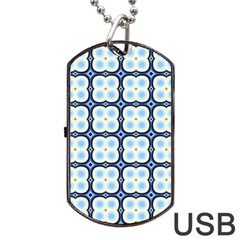 Pattern Design Art Scrapbooking Geometric Cubes Dog Tag Usb Flash (one Side)