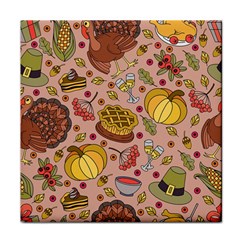 Thanksgiving Pattern Face Towel by Sobalvarro