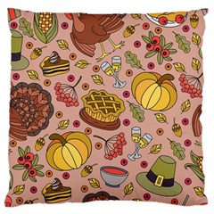 Thanksgiving Pattern Large Cushion Case (one Side) by Sobalvarro