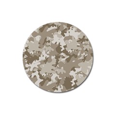 Tan Army Camouflage Magnet 3  (round) by mccallacoulture