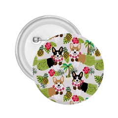 Corgis Hula Pattern 2 25  Buttons by Sapixe