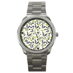 Panda Love Sport Metal Watch by designsbymallika