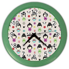 Russian Doll Color Wall Clock by designsbymallika