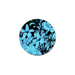 Blue Winter Tropical Floral Watercolor Golf Ball Marker (10 Pack) by dressshop