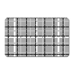 Pattern Carreaux Noir/gris Magnet (rectangular) by kcreatif