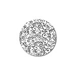 Black and White Swirls Golf Ball Marker (10 pack) Front