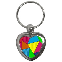 Abstract Print Key Chain (heart) by designsbymallika