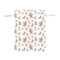 Ginger Christmas Pattern Lightweight Drawstring Pouch (s) by designsbymallika